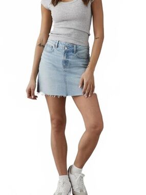 American Eagle AE Stretch Crossover High-Waisted Perfect Mini Denim
Skirt Size 2